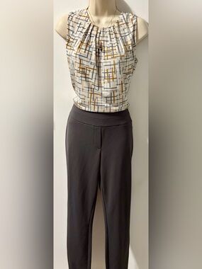 Calvin Klein Black Pull-On Stretch Trousers